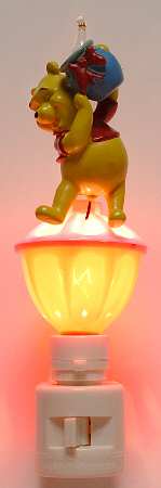 Roman Lights Night Light Pooh Christmas Bubble Light - Boxed