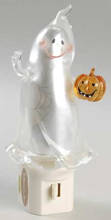 Roman Lights Night Light Ghost With Pumpkin Light - Boxed