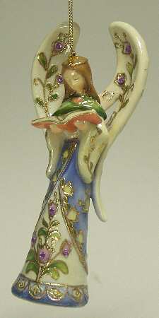 Cloisonne Collection Angel With Book Ornament - No Box