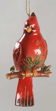 Cloisonne Collection Cardinal Ornament-Assorted - No Box
