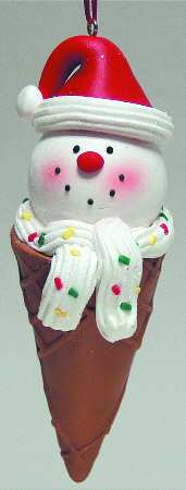 Baker's Dozen Snowman Cone-Santa - No Box