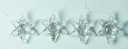 Peaceful Harmony Glass Star Orn Set Of 4 - Boxed