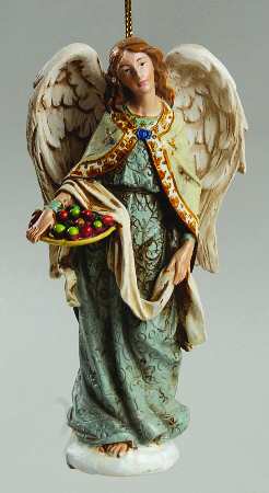 Christmas Wishes Generosity-Angel With Fruit - Boxed
