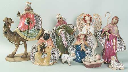 Origins Artisan Nativity 9 Piece Nativity Set - Boxed