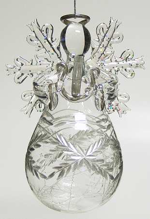 Frosty Shimmers Angel With Harp - With Box