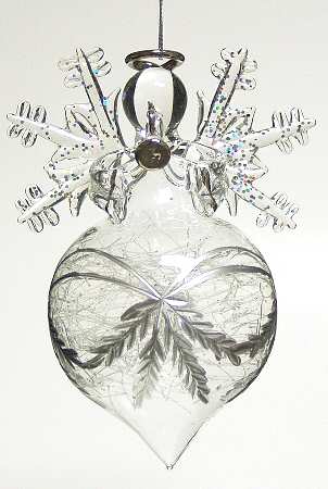 Frosty Shimmers Angel With Horn - Boxed