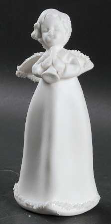 Frosty Shimmers Angel With Horn Figure - No Box