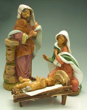 Fontanini Nativity 18"-Masterpiece Collection Holy Family-4 Piece Set - With Box