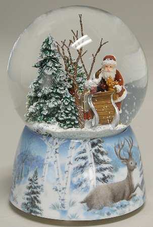 Glitterdomes Here Come's Santa Claus - No Box