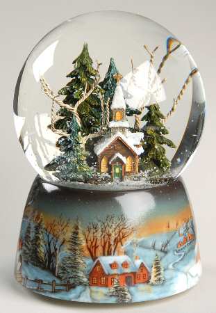 Glitterdomes Church-Silent Night - No Box
