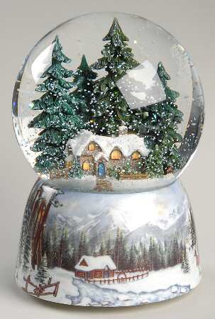 Glitterdomes House-We Wish You A Merry- - No Box