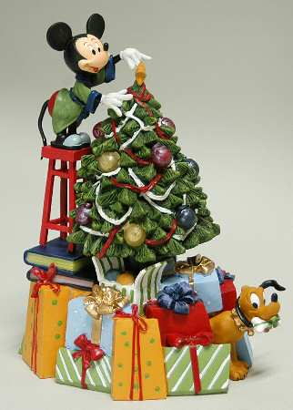 Disney Christmas Figurine Mickey Decorating Tree - Boxed