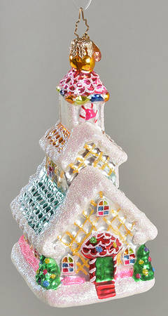 2005 Christopher Radko Ornaments Sweet Inspiration-Church-Pink Roof - No Box