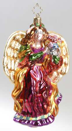 Angel Ornaments (Blown Glass) Heavenly Hosts-Red - No Box