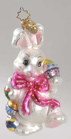 2005 Christopher Radko Ornaments Fluffbunny Egg-Toss - No Box