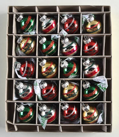 Shiny Brite Ornaments Set Of 20 Merry Mistletoe  - Boxed