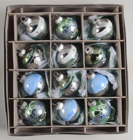 Shiny Brite Easter Floral-Blue/Green - Boxed
