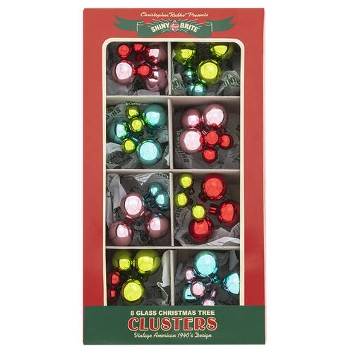 Shiny Brite Ornaments Clusters Festive Fete - Boxed