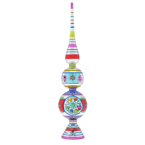 Shiny Brite Ornaments Finial Stand W/Reflectors - Christmas Co - Boxed by Christopher Radko