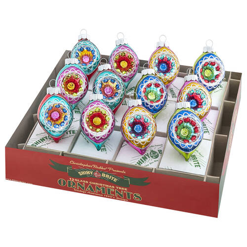 Shiny Brite Ornaments Reflector Tulips Christmas Confetti - Boxed