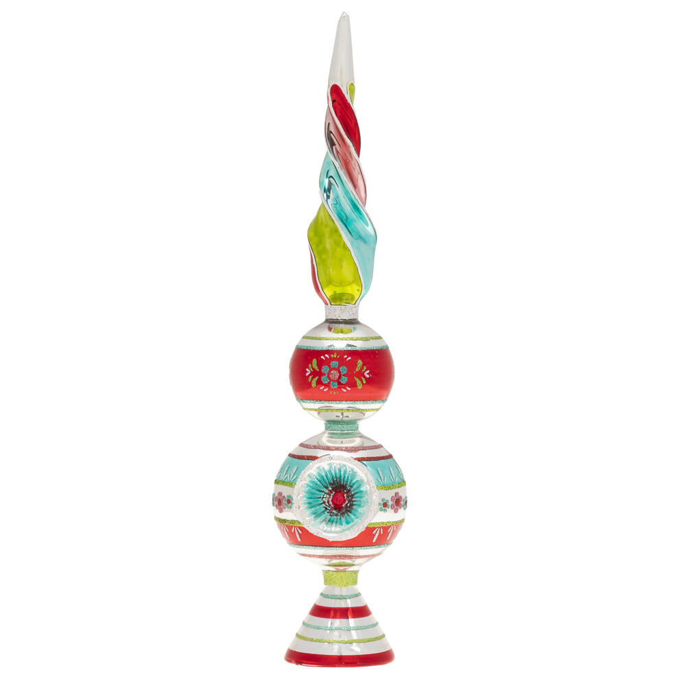 Shiny Brite Ornaments Finial-Festive Fete  - Boxed
