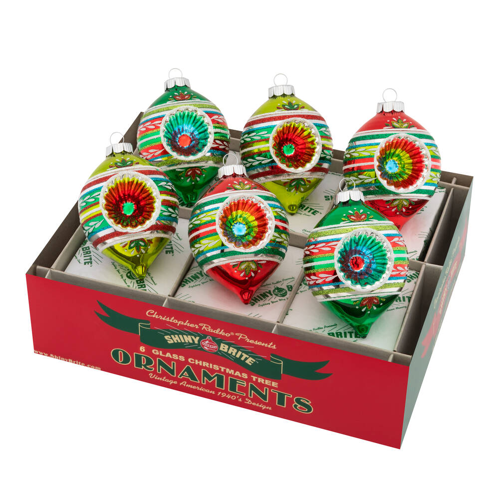 Shiny Brite Ornaments Decorated Reflector Tulips-Holiday Splen - Boxed