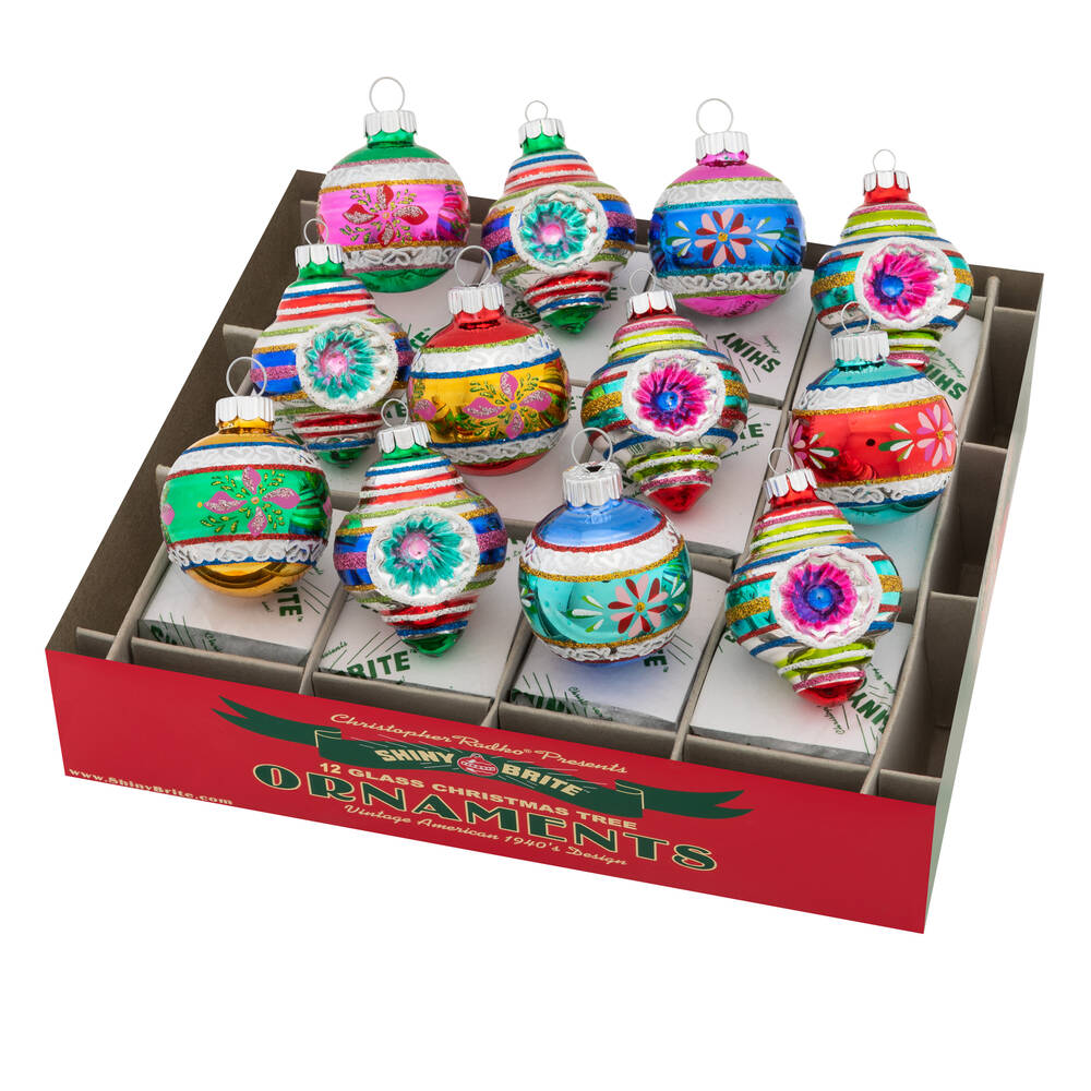 Shiny Brite Ornaments Dec Rounds & Shapes Christmas Confetti - Boxed