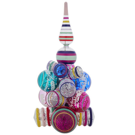 Shiny Brite Ornaments Cluster Tree-Vivid Vintage - With Box Bx340