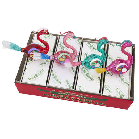 Shiny Brite Ornaments Reflector Birds-Vivid Vintage - With Box Bx318