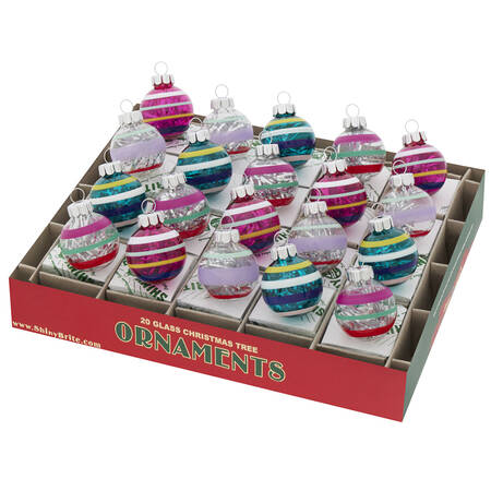 Shiny Brite Ornaments Rounds-Vivid Vintage - With Box