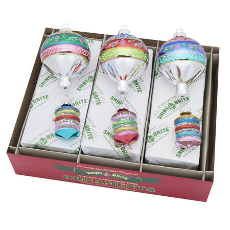 Shiny Brite Ornaments Decorated Shapes-Christmas Confetti - Boxed