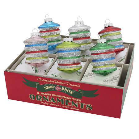 Shiny Brite Ornaments Lanterns-Holiday Splendor - With Box by Christopher Radko