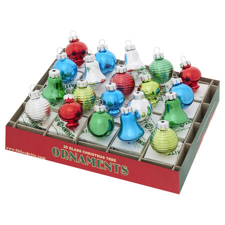 Shiny Brite Ornaments Shapes-Holiday Splendor - With Box by Christopher Radko