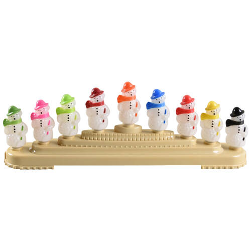 Shiny Brite Ornaments Snowman Bubble Light Candolier - Boxed