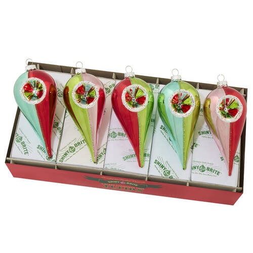 Shiny Brite Ornaments Festive Fete Reflector Tulips - With Box Bx364