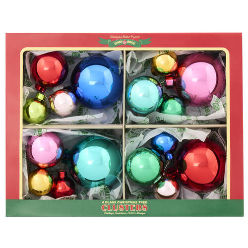 Shiny Brite Ornaments Christmas Confetti Clusters - With Box Bx358