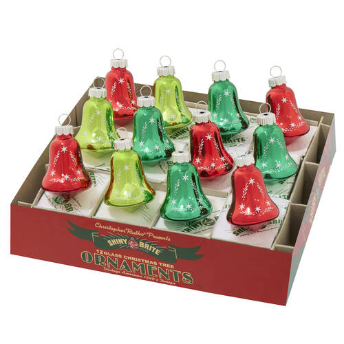 Shiny Brite Ornaments Holiday Splendor Bells - With Box Bx348
