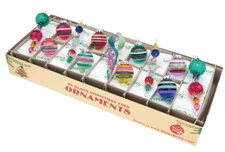 Shiny Brite Ornaments Shape Icicles & Rounds-Vivid Vintage - Boxed