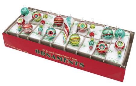 Shiny Brite Ornaments Icicles & Rounds-Festive Fete - Boxed