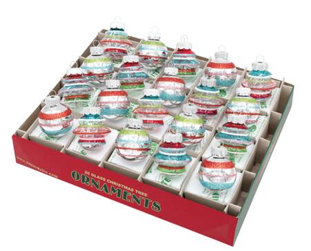 Shiny Brite Ornaments Shapes & Rounds-Festive Fete - Boxed