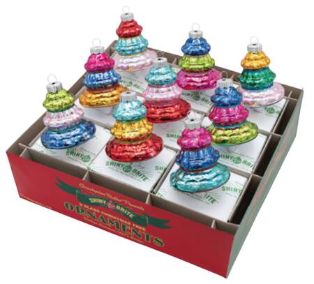Shiny Brite Ornaments Shapes-Christmas Confetti - With Box Bx396