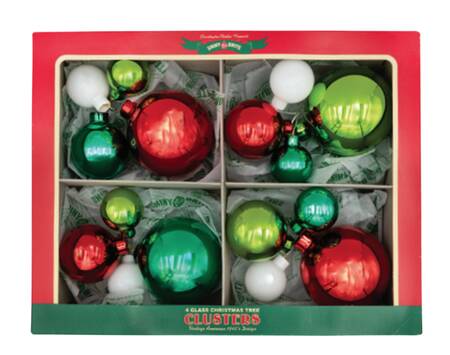 Shiny Brite Ornaments Clusters-Holiday Splendor - With Box Bx390