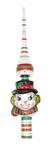 Shiny Brite Ornaments Snowman Finial-Holiday Splendor - With Box Bx389