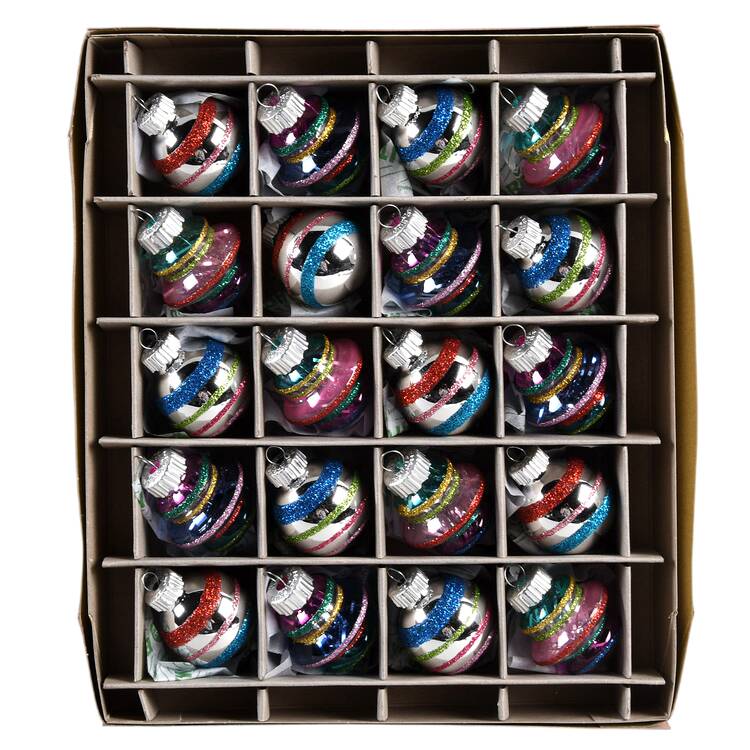 Shiny Brite Ornaments Shapes & Rounds-Christmas Confetti - Bx393 With Box