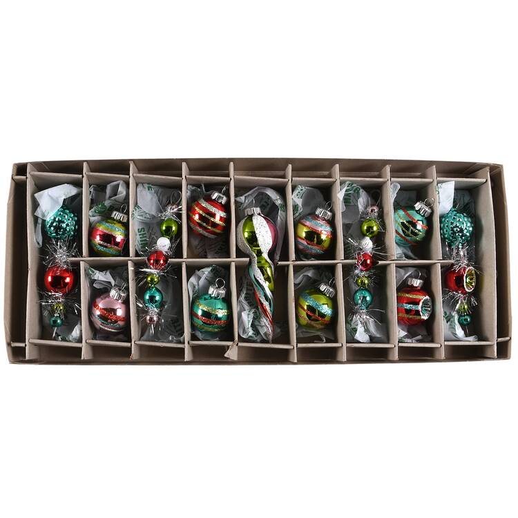 Shiny Brite Ornaments Icicles & Rounds-Festive Fete - Boxed
