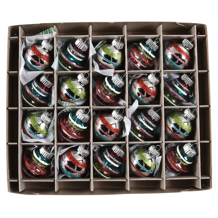 Shiny Brite Ornaments Shapes & Rounds-Festive Fete - Boxed