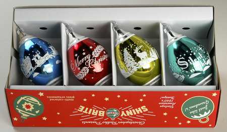 Shiny Brite Ornaments Signature Drops  - Boxed