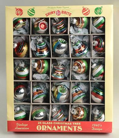 Shiny Brite Ornaments Multi Shape  - Boxed