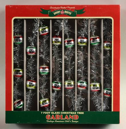 Shiny Brite Ornaments Tinsel Garland Holiday Splendor - Boxed