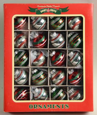 Shiny Brite Ornaments Mini Ornament Balls  - Boxed by Christopher Radko